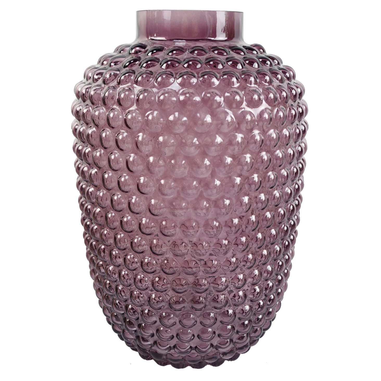 Mulberry Purple Bubble Glass Vase