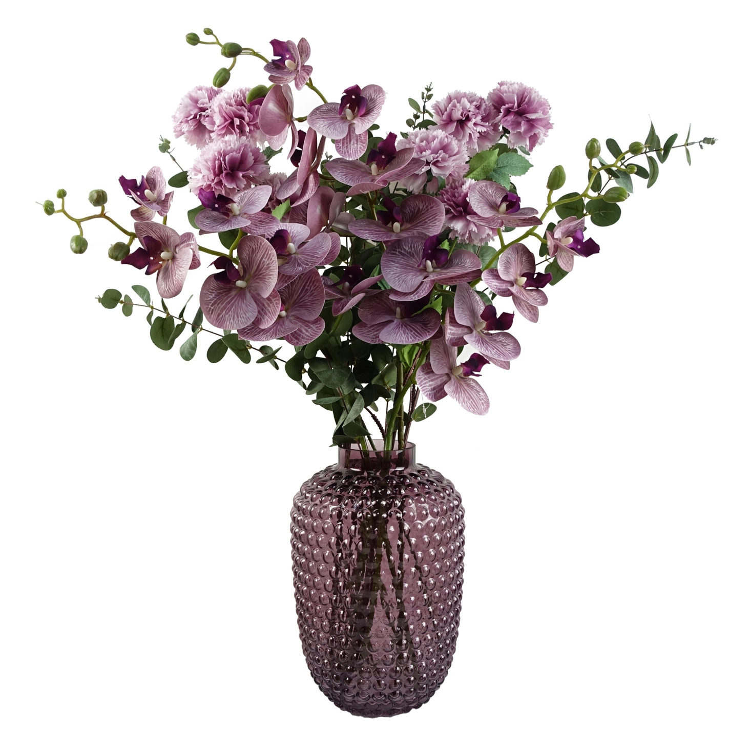 Mulberry Purple Bubble Glass Vase - Image 3