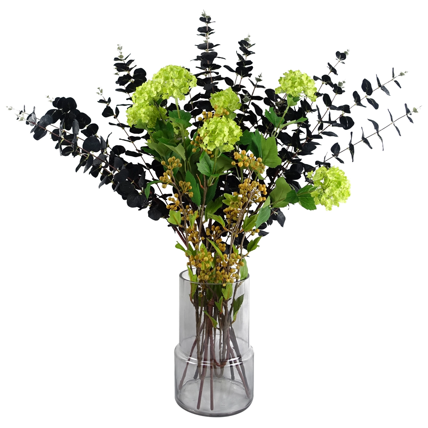 Modern Grey Smoke Glass Vase - Image 2