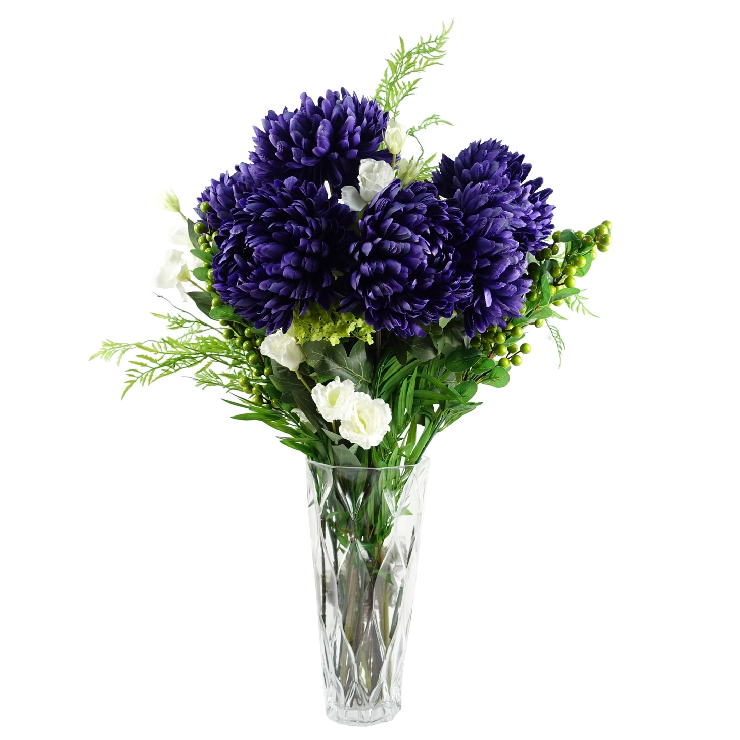Clear Ridged Glass Vase - Chunky Design - Image 3